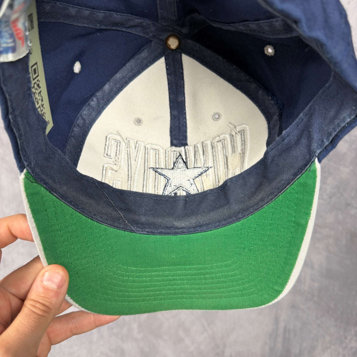 90s Navy Blue Dallas Cowboys Snapback Hat 6828