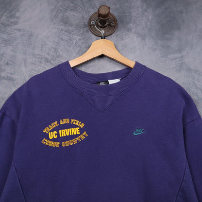 90s Purple Nike ACG UC Irvine Track And Field Cross Country Crewneck Sweatshirt 5105