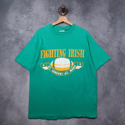 90s Green St. Vincent-St. Mary Fighting Irish Football Shirt 5421