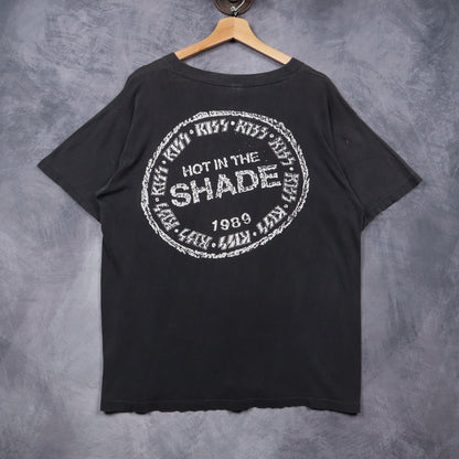1989 Faded Black KISS Hot In The Shade Shirt 4975