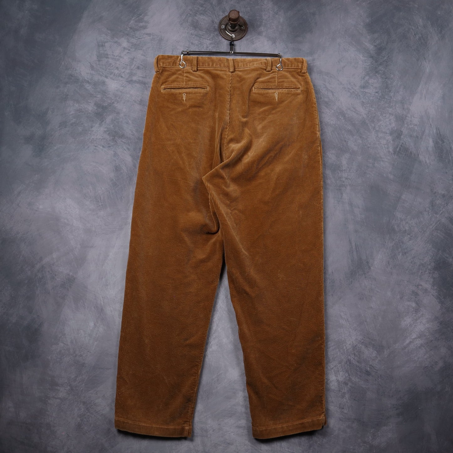 90s Tan Polo Ralph Lauren Andrew Pleated Corduroy Pants 5218