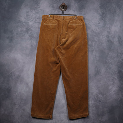 90s Tan Polo Ralph Lauren Andrew Pleated Corduroy Pants 5218