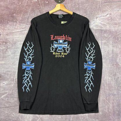 00s Black Lighting Choppers Long Sleeve Shirt L 3060