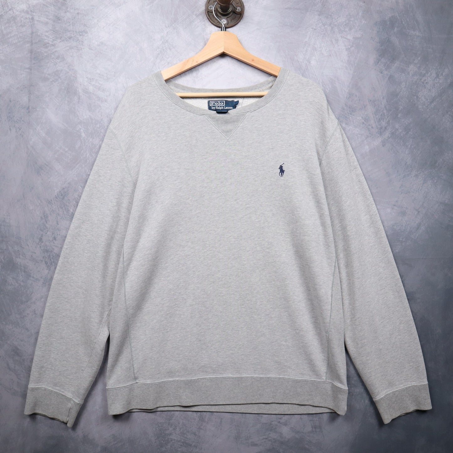 90s Grey Polo Ralph Lauren Essential Crewneck Sweatshirt 4718