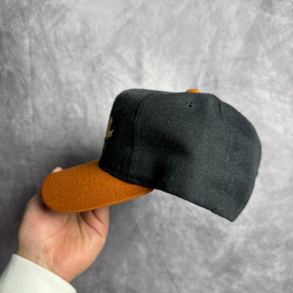90s Texas Longhorns Sports Specialties Double Line Script Snapback Hat 4634