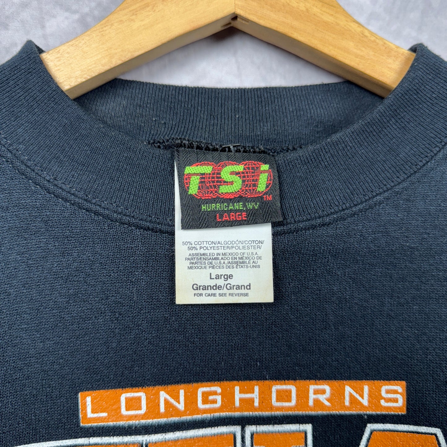 90s Black Texas Longhorns Crewneck Sweatshirt 4390