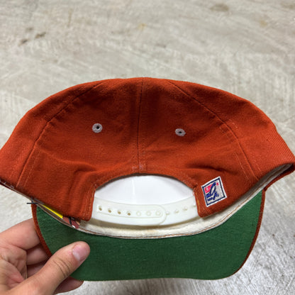 90s Orange University of Texas Longhorns The Game Big Logo Spellout Snapback Hat