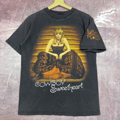 90s Faded Leann Rimes Cowboy Sweetheart Graphic Shirt M 2893