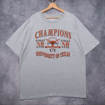 1996 Grey University of Texas Longhorns Big 12 Champions Shirt 5737