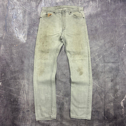 80s Faded Gray Levis 505 Jeans 35x34 AI73