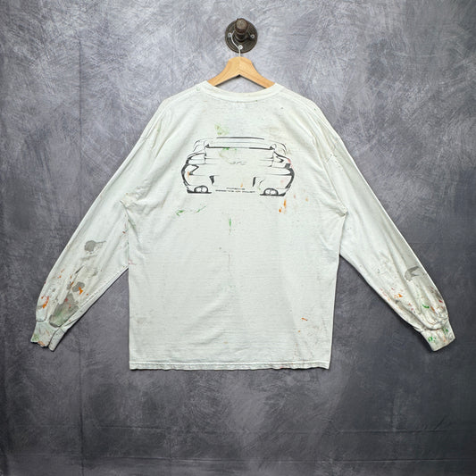 00s White Porsche Painter Long Sleeve Shirt 4024