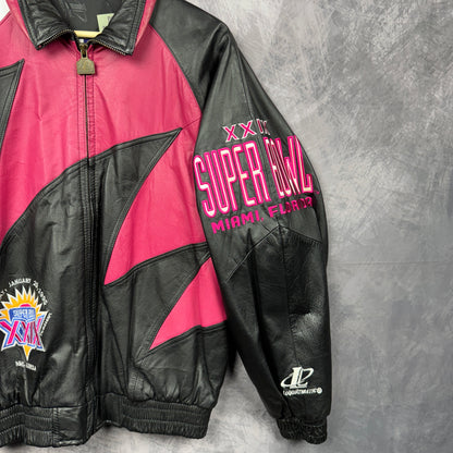 1995 Superbowl XXIX Shark Tooth Leather Jacket 4094