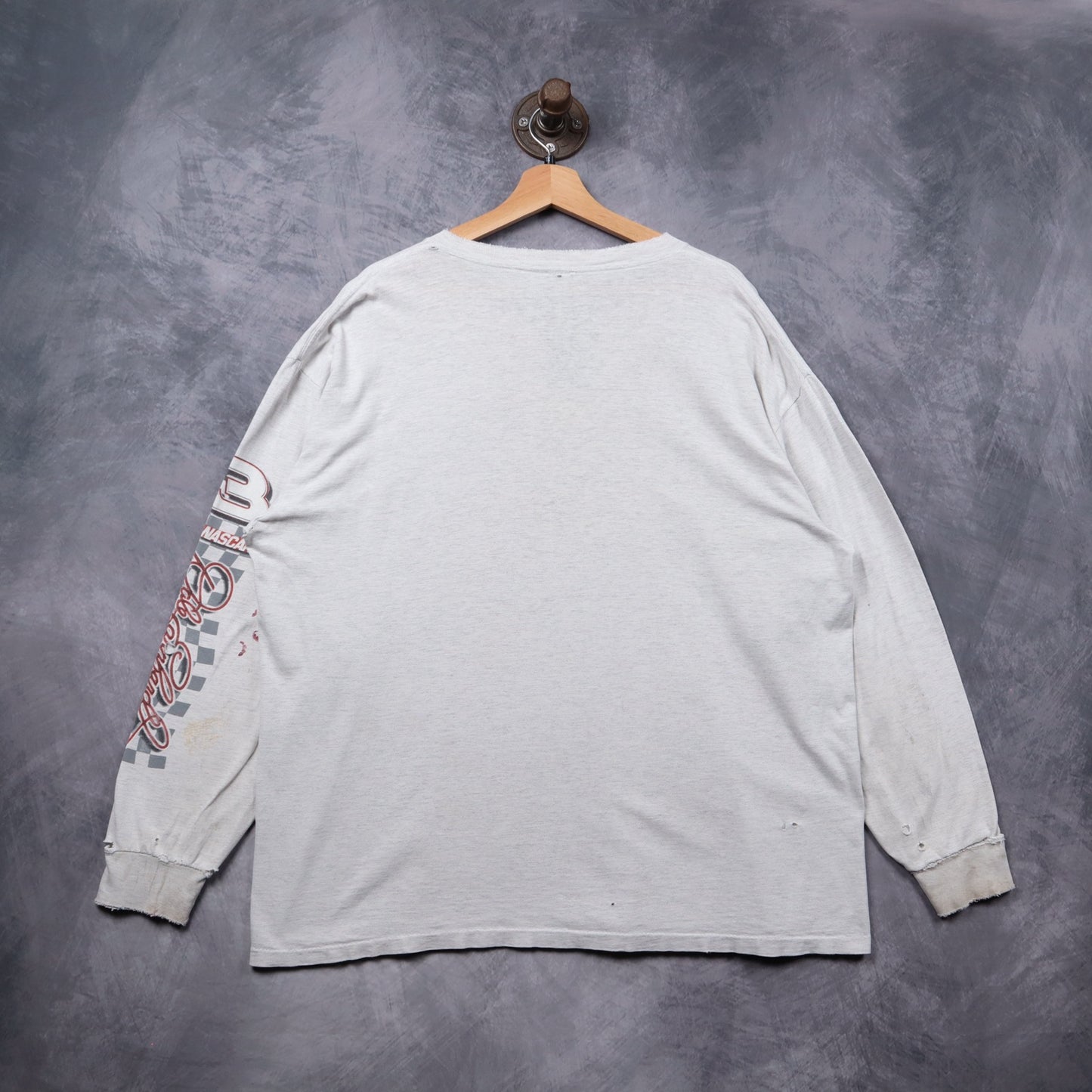 Late 90s Heather Grey Dale Earnhardt #3 NASCAR Long Sleeve Shirt 5353