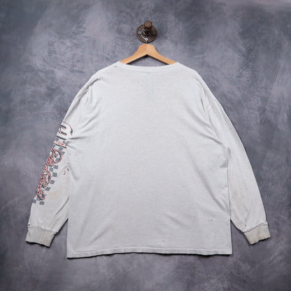 Late 90s Heather Grey Dale Earnhardt #3 NASCAR Long Sleeve Shirt 5353
