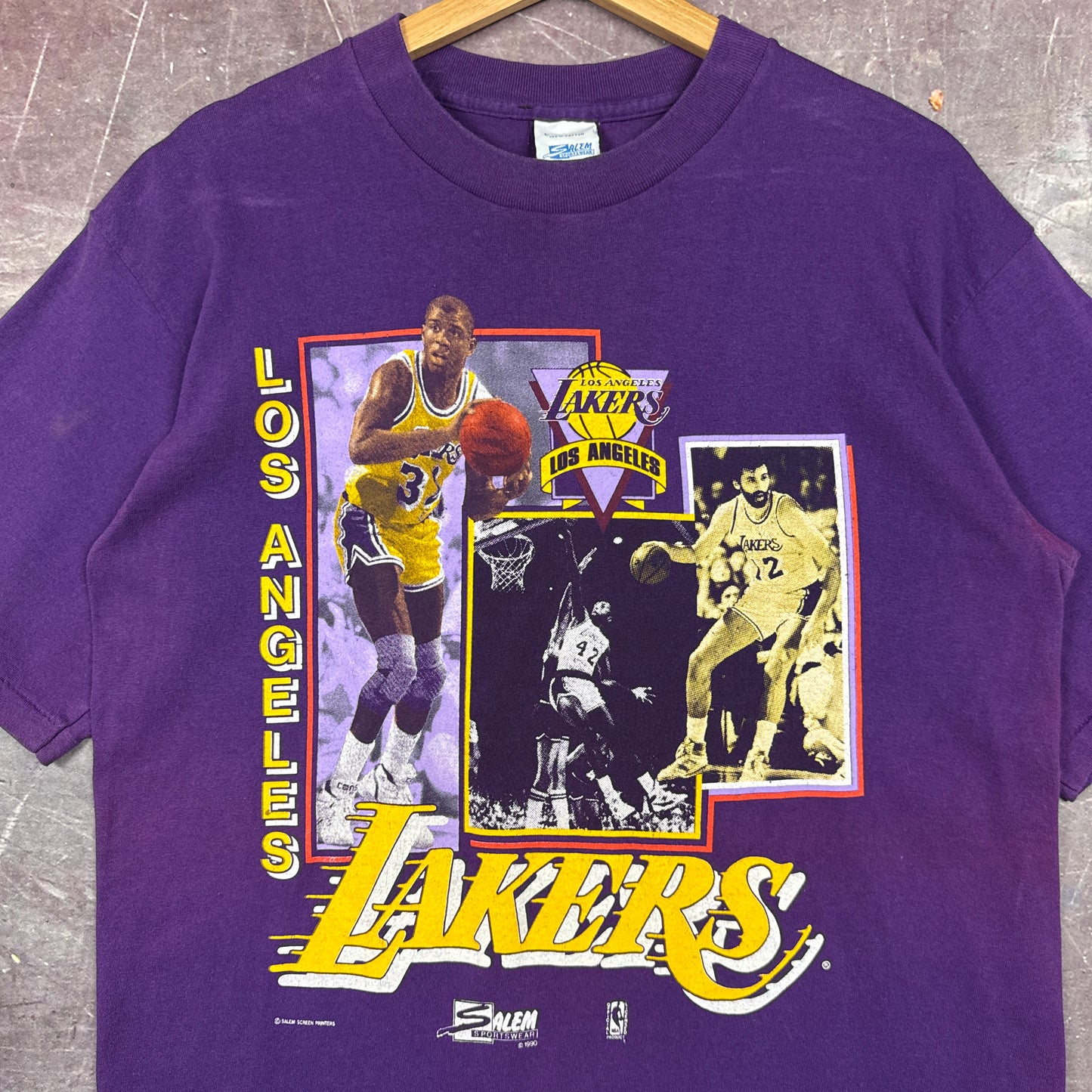 90s Purple Lakers Magic Shirt 3288