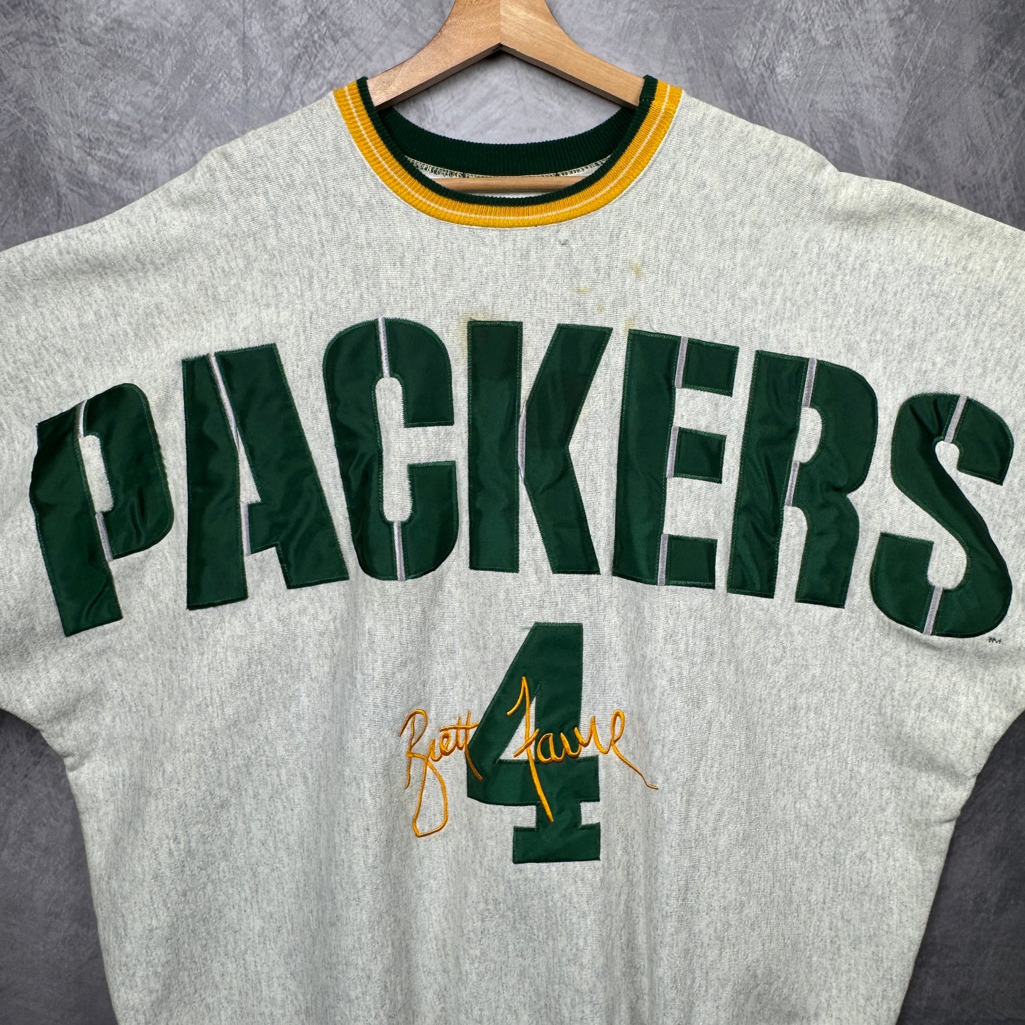 90s Grey Green Bay Packers Crewneck Sweatshirt 4273