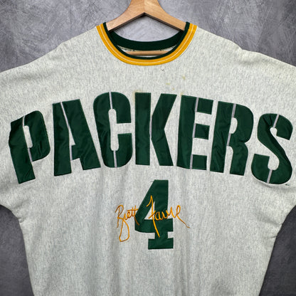 90s Grey Green Bay Packers Crewneck Sweatshirt 4273