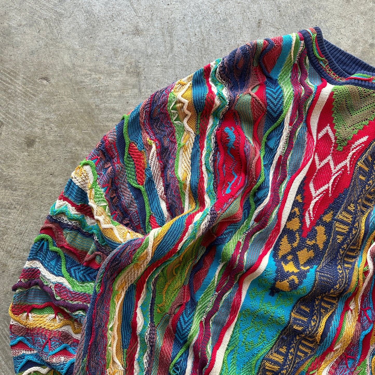 90s Multicolor Limnos Australia Coogi Style Sweater L 0617