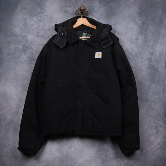 90s Black Carhartt Cropped Arctic Work Jacket 4811