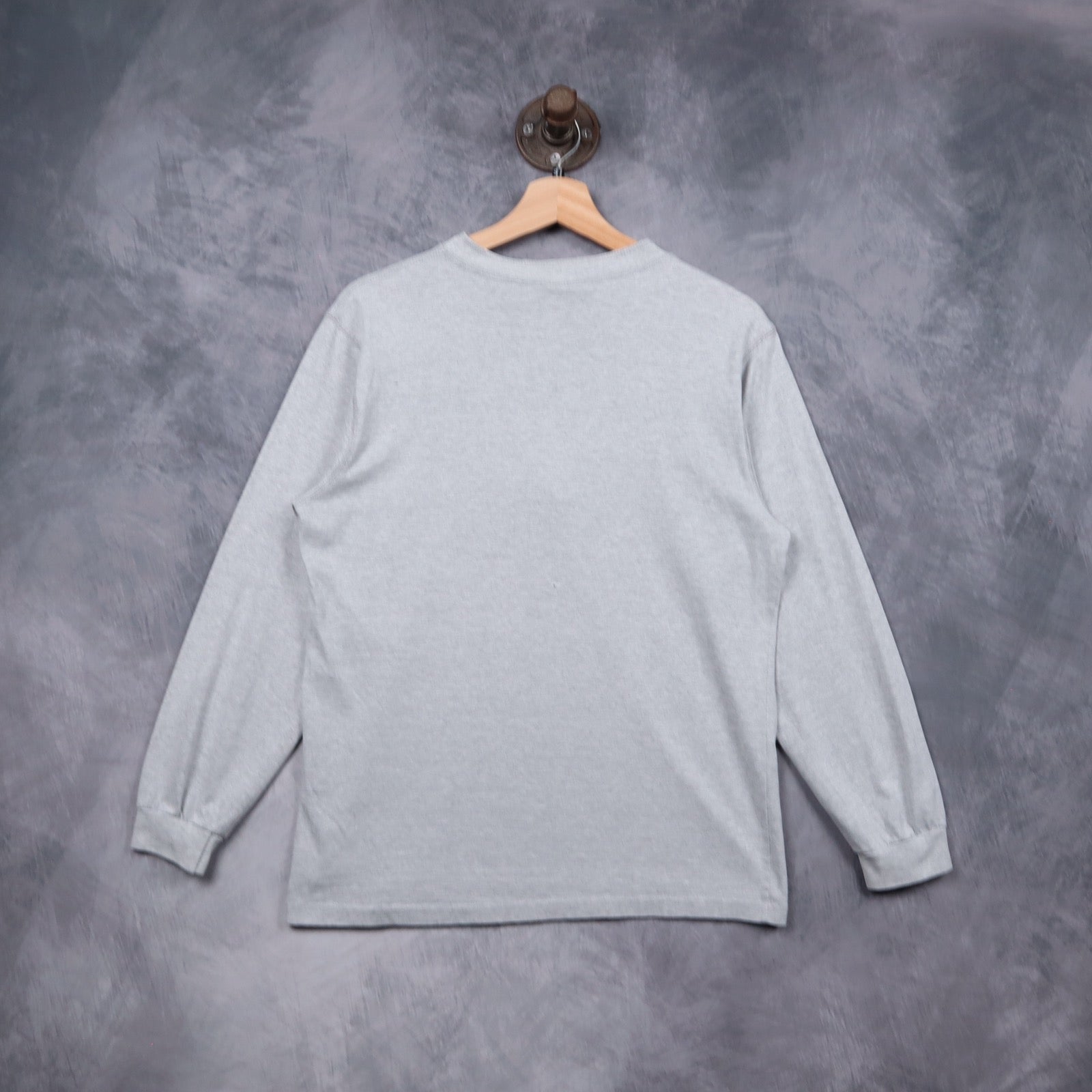 90s Heather Grey L.L. Bean Long Sleeve Henley Shirt 5134