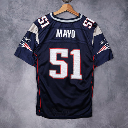 00s Navy Blue New England Patriots Mayo #51 Reebok Jersey 6594