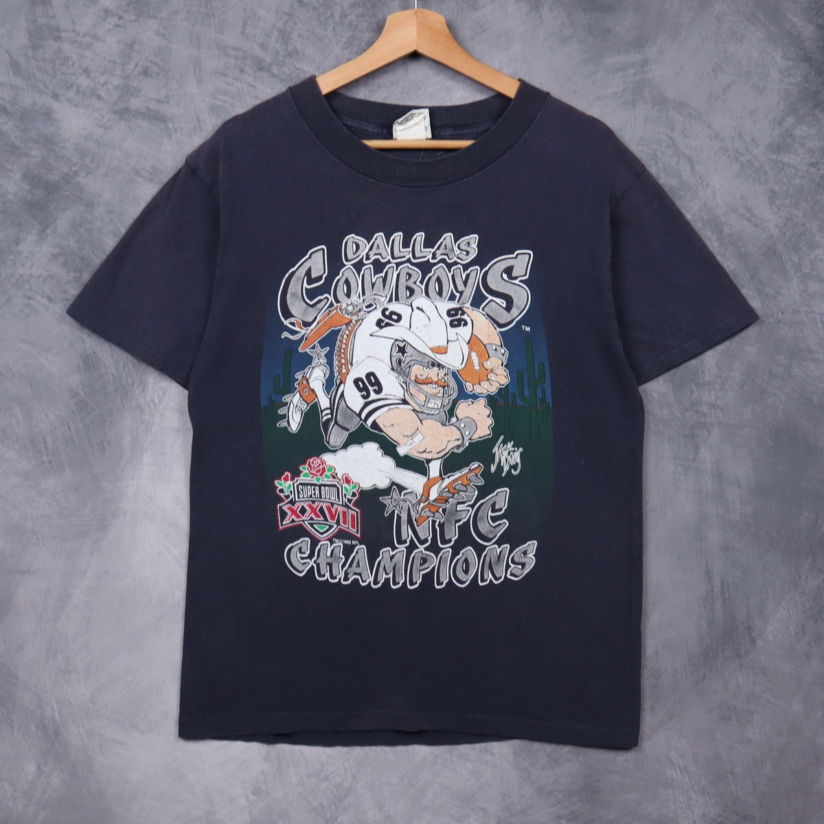 1992 Navy Blue Dallas Cowboys NFC Champions Shirt 6625