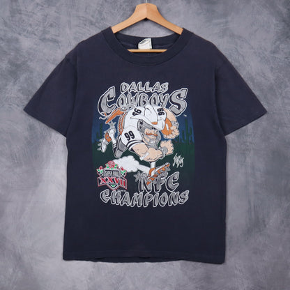 1992 Navy Blue Dallas Cowboys NFC Champions Shirt 6625