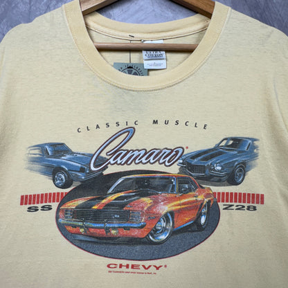 00s Yellow Chevy Camaro Shirt 3962