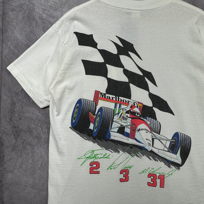90s White Marlboro World Championship Racing Team Shirt 3938
