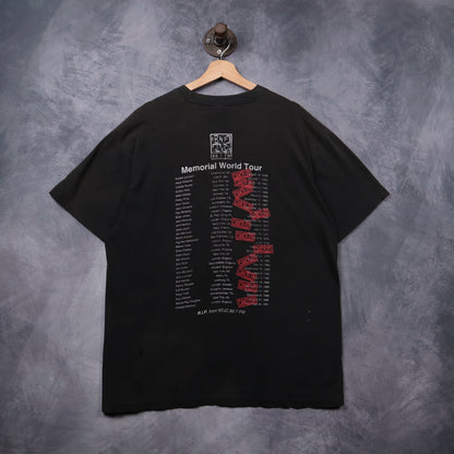 Early 90s Black KFJC 89.7FM Memorial World Tour Shirt 5369
