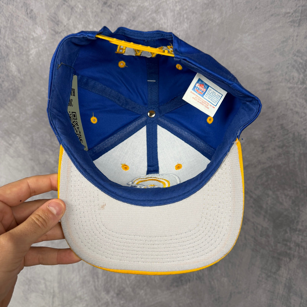 1995 Blue Los Angeles Rams Game Day Snapback Hat 6884