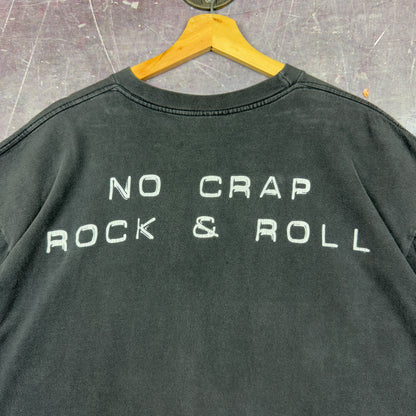 90s Faded Black Ozzy Osbourne No Crap Rock & Roll Graphic Shirt XL 0916