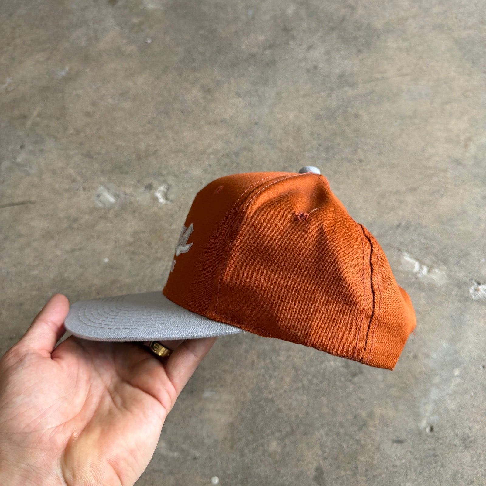90s Burnt Orange Texas Longhorns Sports Specialties Snapback Hat 5789