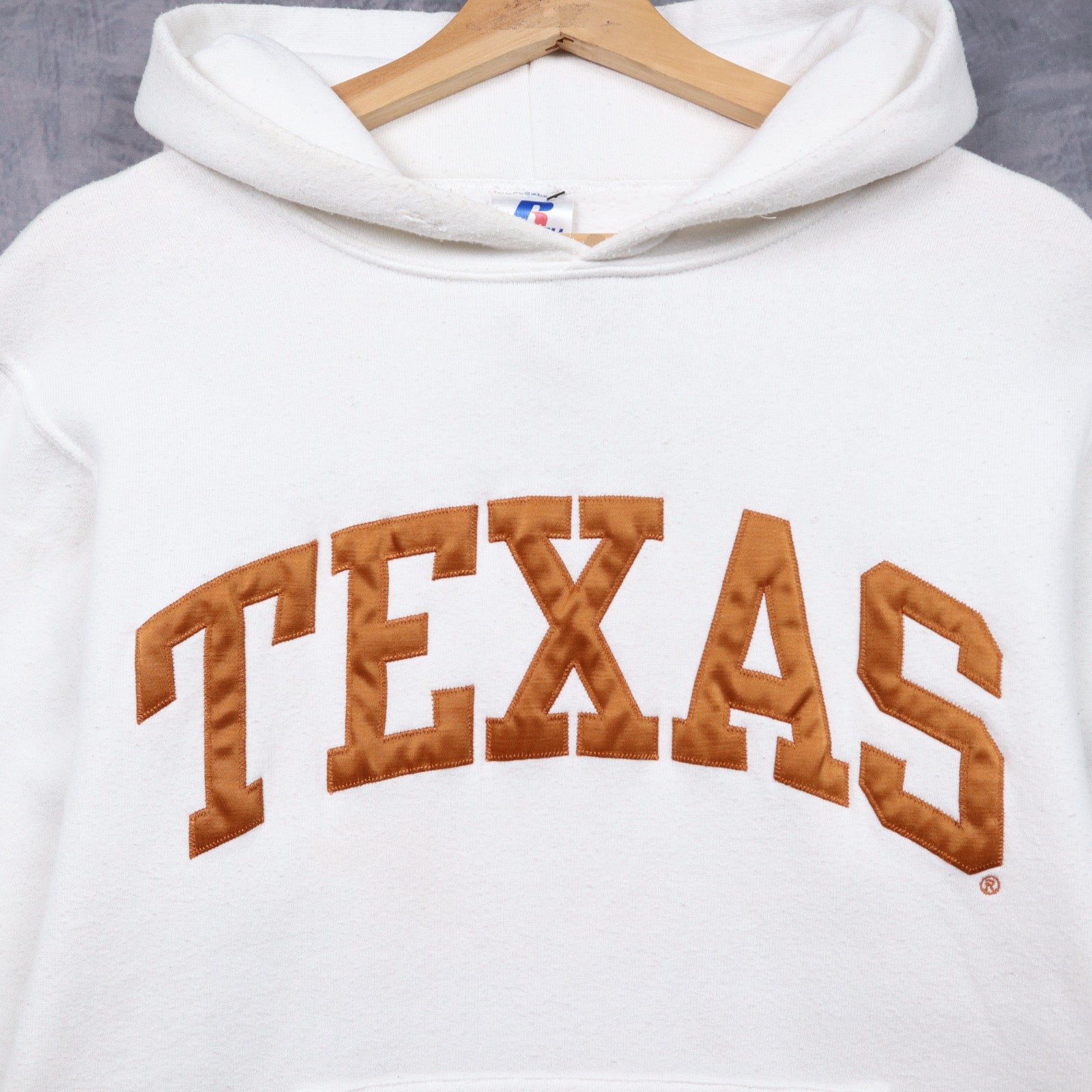 00s White Texas Longhorns Russell Athletic Hoodie 5622