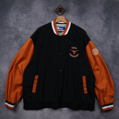 90s Black Texas Longhorns Pro Player Bomber Jacket 5944