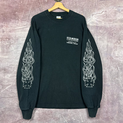 90s Full Boar Choppers Flame Sleeve Shirt 3040