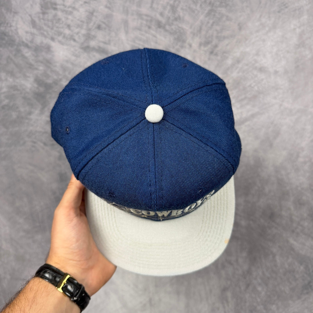 90s Navy Blue Dallas Cowboys Snapback Hat 6863