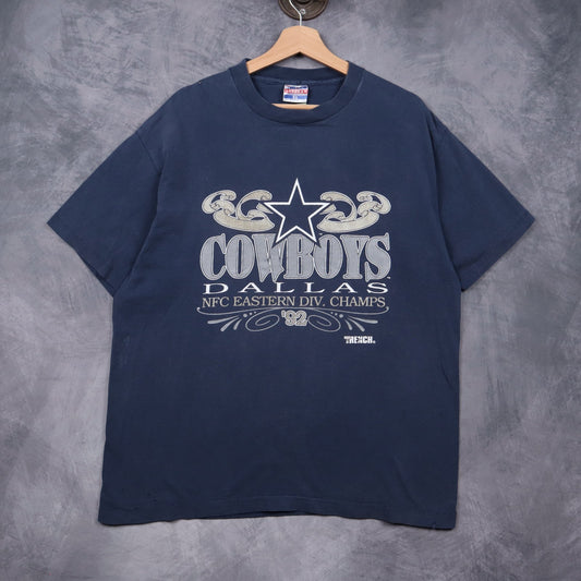 1992 Navy Blue Dallas Cowboys NFC Eastern Div. Champs Shirt 6649