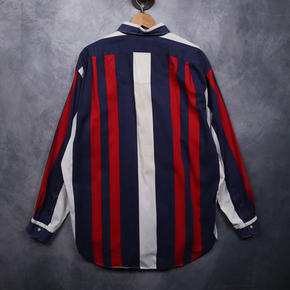 90s Ralph Lauren Blaire Vertical Striped Long Sleeve Button Up Shirt 4700