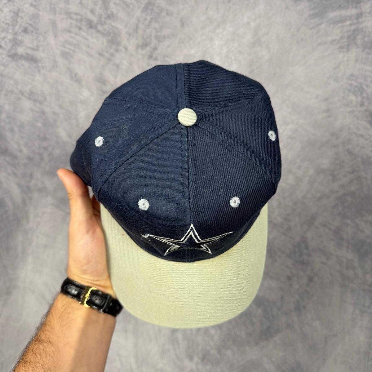 90s Navy Blue Dallas Cowboys Logo Athletic Hat 6805