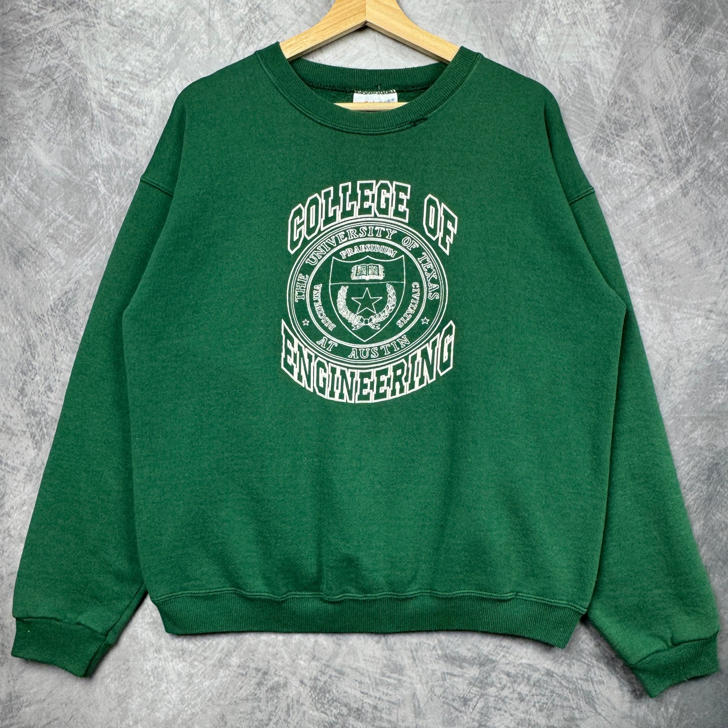 90s Green Engineering Texas Longhorns Crewneck Sweatshirt 4356