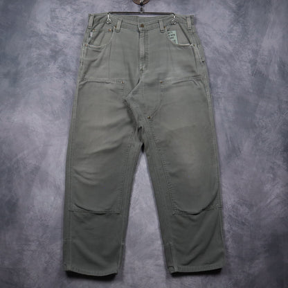 Early 2000s Sage Green Carhartt Double Knee Loose Fit Pants 5041