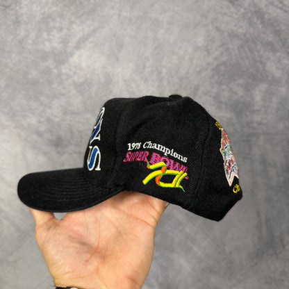 90s Black Dallas Cowboys Super Bowl Champions Snapback Hat 6826