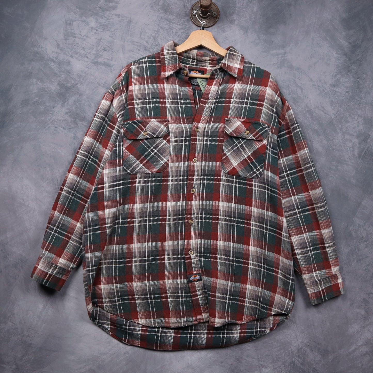 90s Red Plaid Dickies Cotton Flannel 5606