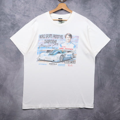 90s White World Sports Prototype Championship Group C Racing Shirt 7252