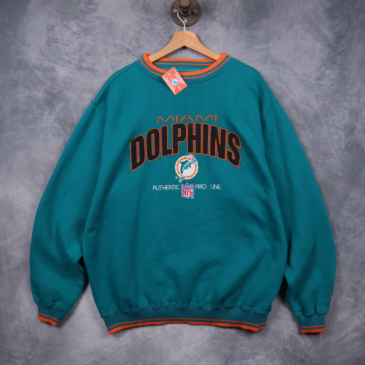 90s Teal Miami Dolphins Pro Line Crewneck Sweatshirt 6472