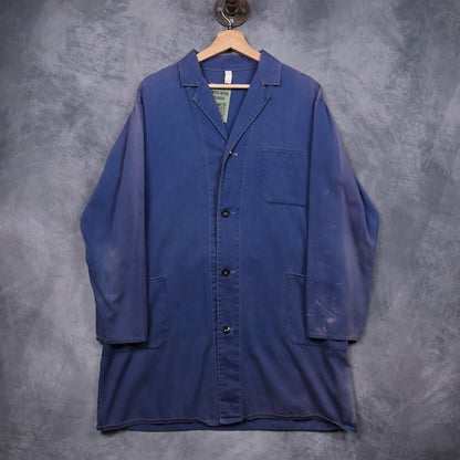 70s Faded Blue French Workwear Chore Coat 5080