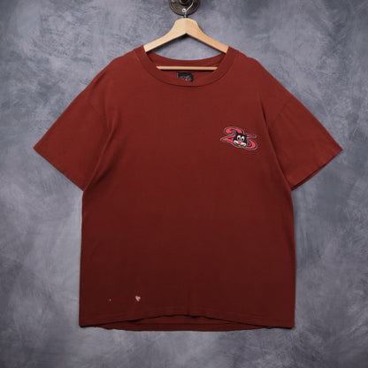 90s Burgundy Felix The Cat Big Face Shirt 5455