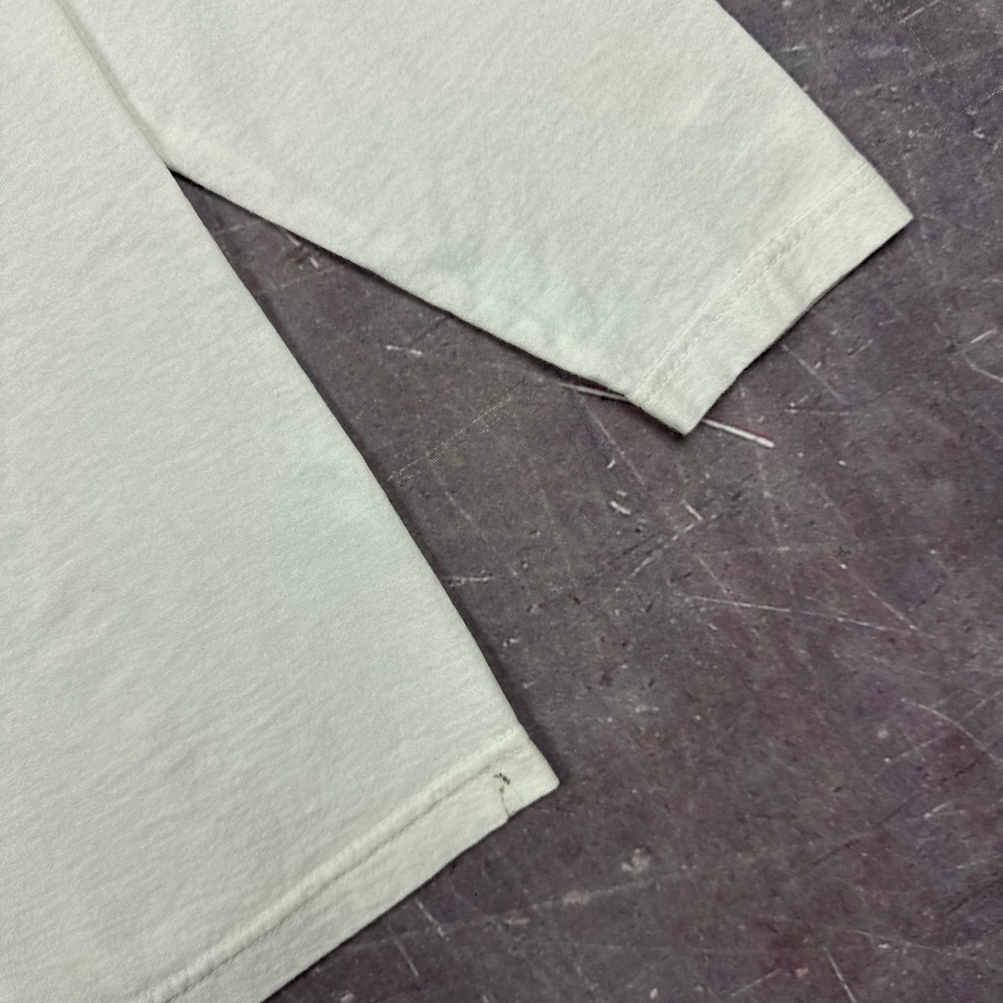 Early 00s White ZZ Top Z Tribe Houston Texas Indian Head Graphic Long Sleeve Shirt M 2874