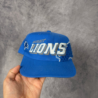 90s Blue Detroit Lions Sports Specialties Snapback Hat 6830